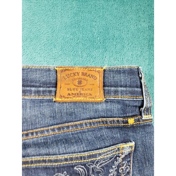 Lucky Brand Jeans Size 14 Womens Blue Stretch Pant Mid Rise Sweet and Straight - Picture 12 of 13